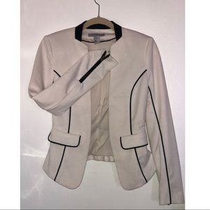 White blazer with black detailing